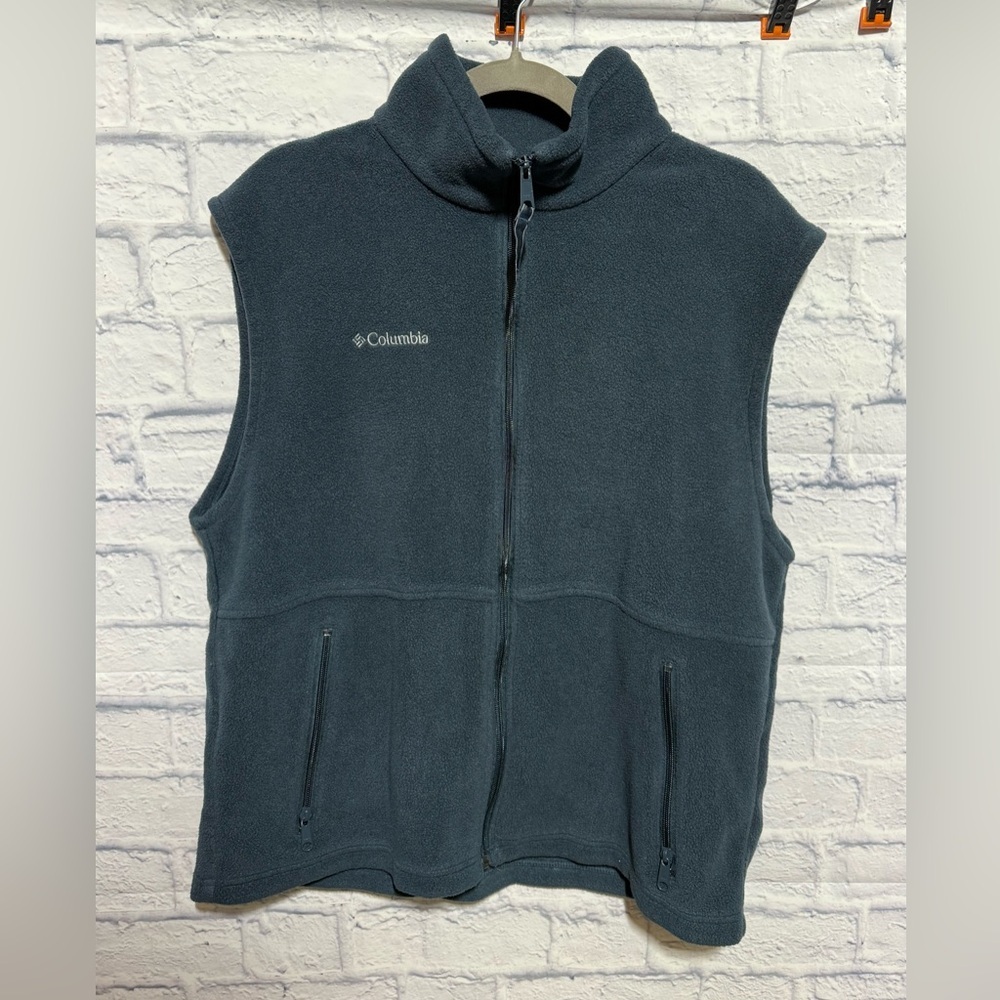 Columbia Navy Fleece Vest, Size Large